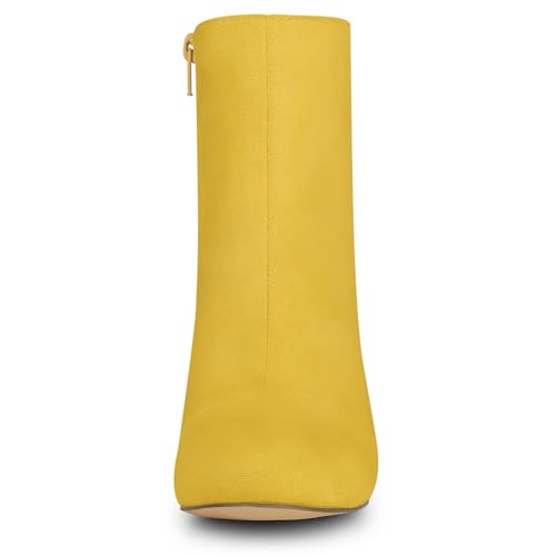 Allegra K Women's Round Toe Chunky Heel Ankle Boots2