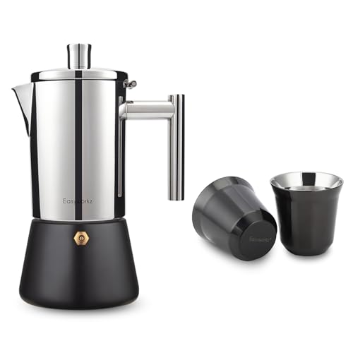 Easyworkz Diego Stovetop Espresso Maker, Bundled With Stainless Steel Espresso