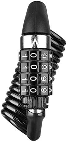 lucchetto, lucchetto a combinazione, lucchetto for armadietto con combinazione ripristinabile, lucchetto a combinazione Lucchetto for bicicletta Codice combinazione a 4 cifre Cavo in acciaio Password