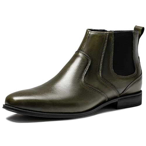 Image of Holy dove Chelsea Boots Men - Genuine Leather,Chelsea Boots for Men with Side Zipper, Casual Slip-On Ankle Boots, Chukka & Oxford Style Dress Boots