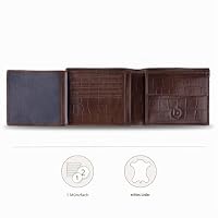 bugatti Lima Geldbörse aus Leder Kroko-Look, Portemonnaie mit RFID-Schutz, braun – Ansicht 5