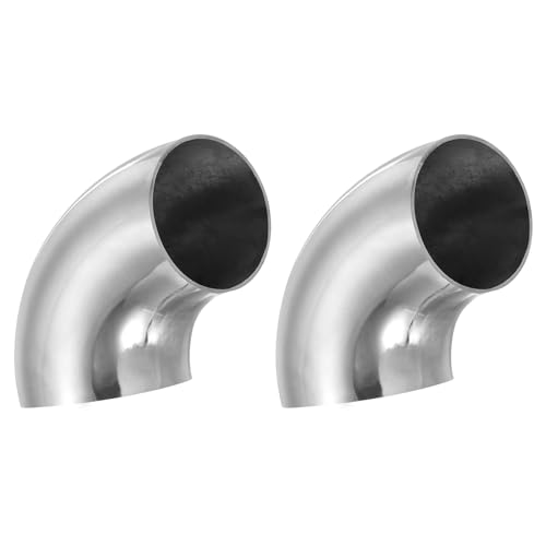 PATIKIL 2 Inch OD 304 Stainless Steel Butt, 2 Pack 90