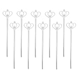 DEARMAMY 10個 光る銀色スター魔法ステッキ 女の子向けパーティー演出用フェアリーワンド 用軽量で握りやすい衣装小道具