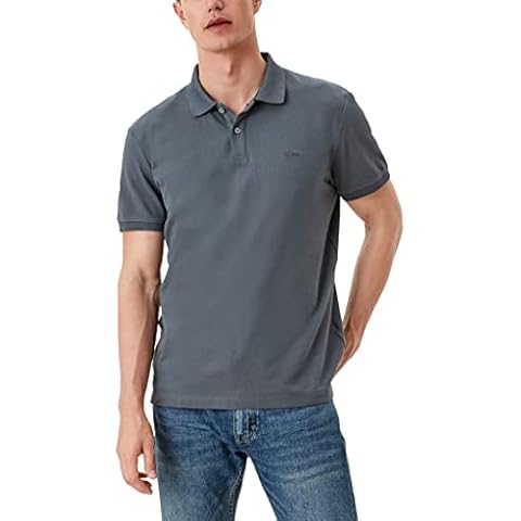 s.Oliver Men's Poloshirt 03.899.35 Polo Shirt, Medium Grey, XL Cover