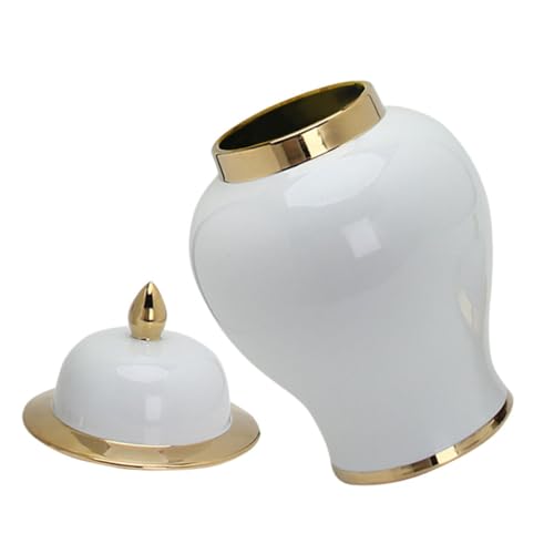 MAGICLULU Bottiglia Decorativa Custode Della Cipolla Contenitore Per Il Tè Con Coperchio Barattolo Di Tè Cinese Lanterna in Contenitore Per Caffè Vaso Del Tempio Mensola Scrivania Ceramica