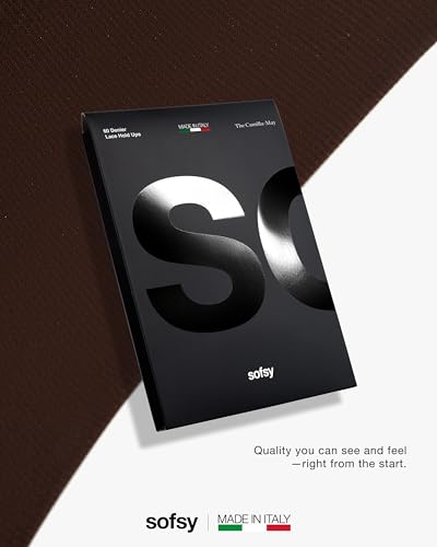 Image of sofsy 100% OEKO-TEX Certified - Italian Women's Opaque Thigh High Stockings | Ultra Soft Dual Silicone Lace Top Stay Ups