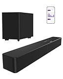 ULTIMEA Sound Bar with Wireless Subwoofer, 240W Peak Power, VoiceMX & BassMX, App Control, 2.1ch Soundbar for Smart TV, Adjustable Bass, HDMI, Optical, Bluetooth 6.0, Poseidon M30 (2026 Model)
