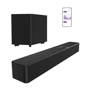ULTIMEA Sound Bar with Wireless Subwoofer, 240W Peak Power, VoiceMX & BassMX, App Control, 2.1ch Soundbar for Smart TV, Adjustable Bass, HDMI, Optical, Bluetooth 6.0, Poseidon M30 (2026 Model)