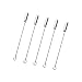 NX Garden 20pcs Copper Brooch Metal Stick Pin DIY Handmade Jewelry Findings Long Needle Eye Pin for Lapel Scarf Hat Safety Pins with Stopper Ends Silver Tone