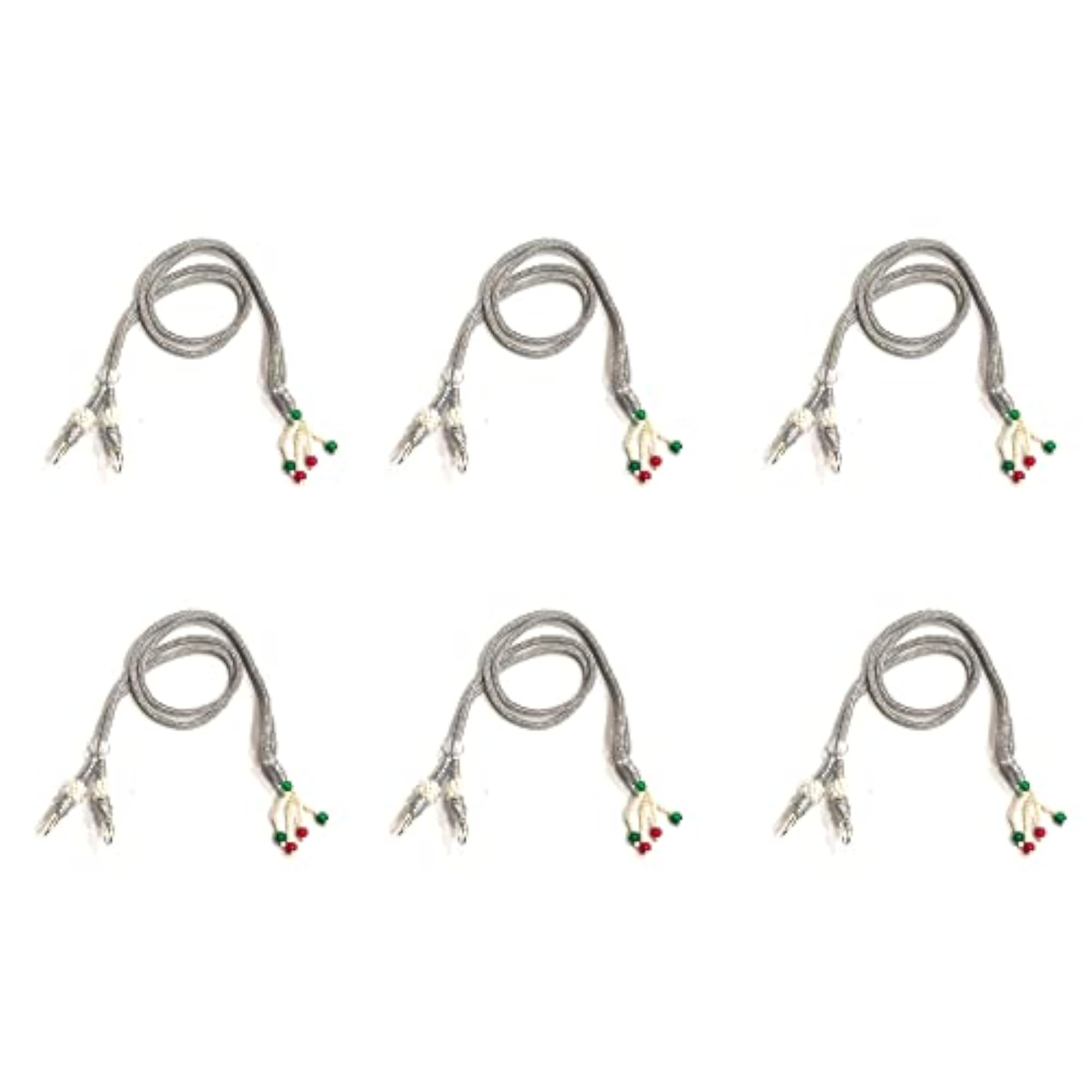 6 Pieces Metal Brass Pearl Necklace Back Rope Dori Set