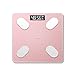 wagi do masy ciała 26 * 26 CM Ciało Skala tłuszczowa Smart BMI Skala LED Cyfrowa łazienka Bezprzewodowa waga Saldo Balance Bluetooth App Android IOS waga (Color : Rose Gold)