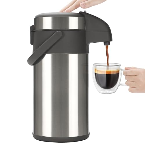 Olerd Botella de Acero Inoxidable de 4 Litros, Dispensador de Bebidas Calientes y Urna de Agua Caliente, Jarra Perfecta para Café y Té