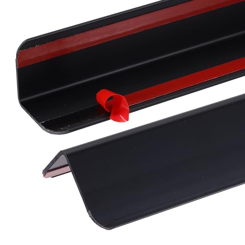 Tiras protectoras de esquina autoadhesivas de pared negro protector de bordes para puerta 2 uds 2
