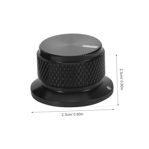 NOLITOY ブラックアルミ製電位器ノブ ギター ベース用コントキャップ 耐久性メタル製 安定構造 簡単交換可能 エレキギター アンプ対応