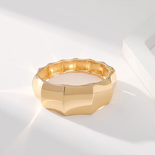 Image of Long tiantian Gold Bangles for Women Bangle Bracelets Chunky Bangles Bracelets Non Tarnish Gold /Silver Bracelet for Women Trendy Jewelry Gifts