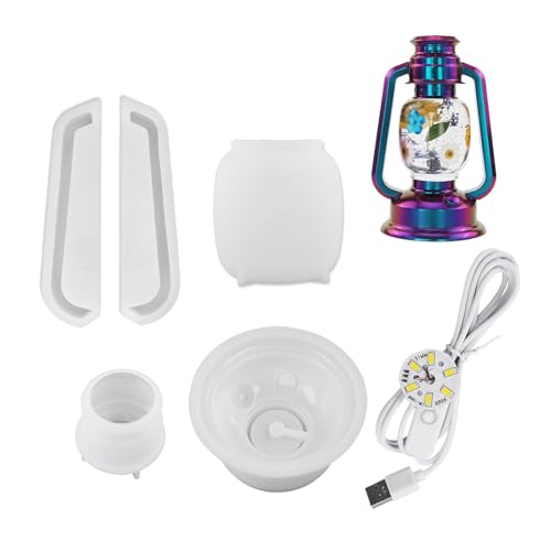 Juego de moldes de silicona de resina epoxi de cristal, para hacer lámparas de aceite, manualidades, luces nocturnas, moldes para hacer a mano, luz de camping, resina de silicona