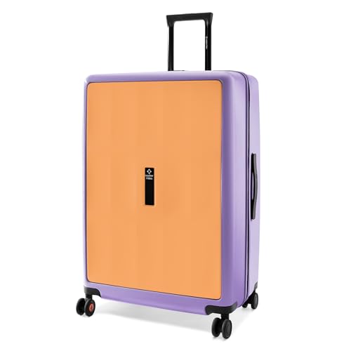 Image of Nasher Miles Zanzibar TSA Lock Hard-Sided Polycarbonate 8 Wheels Double Spinner Check-in Luggage Peach Lavender 28 inch |75cm Trolley Bag| Suitcase,Large