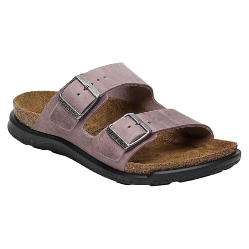 Birkenstock Womens Arizona CT With Oiled Leather Sandals (Lavender, US Footwear Size System, Adult, Women, Numeric, Medium, 6)