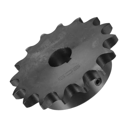 Image of uxcell #50 Chain Roller Sprocket B Type, 3 /4 inch Bore 16 Tooth Single Strand Chain Sprocket, Carbon Steel, Keyway with Set Screws