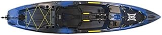 perception Pescador Pilot 12 | Sit on Top Fishing Kayak with Pedal Drive | Adjustable Lawn Chair Seat and Tackle Storage Areas | 12' | Sonic Camo