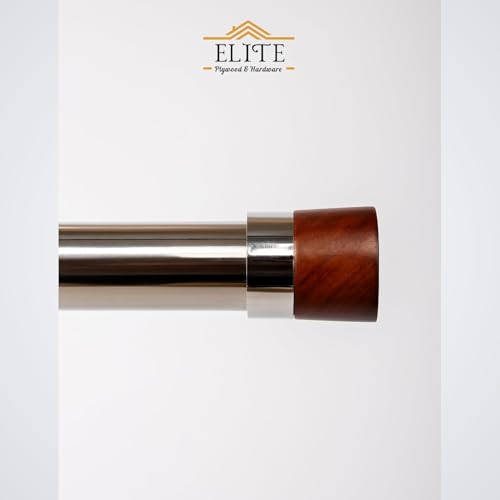Image of Urban Elite Premium Wooden Curtain End Cap - Elegant Decorative Rod Finial for Window Drapes, Smooth Finish, Durable & Stylish, Perfect for Home & Office Decor (Round, Wooden, Medium)