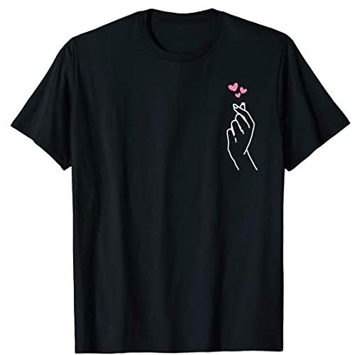 KPOP Finger love tshirt Korean K-P-O-P (MEDIUM)
