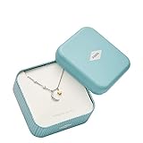 Farbe: Bicolor Fossil Damen Halskette Star and Crescent Moon Sterlingsilber, JFS00432998