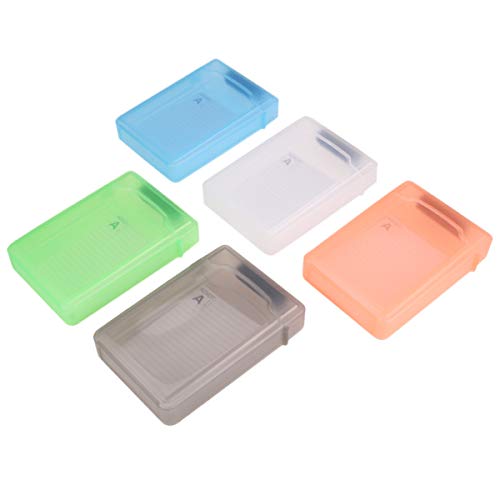 Hard Drive Disk Protective Box - 5 Pack 3.5 Inch Hard Drive Storage Case Portable Plastic HDD Protective Box Anti-Static External Hard Drive Case Anti-Shock - Case (Mixed Colors)