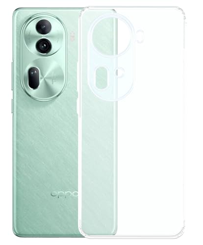 Image of YOFO Back Cover for Oppo Reno 11 (5G) (Flexible|Silicone|Transparent|Anti Dust Plug|Camera Protection)