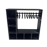AMSLSIU Figuren Puppenkleidung Schrank Aufbewahrungsbox f&uuml;r Puppenkleidung mit strapazierf&auml;higem Kleiderschrank ABS Kleideraufbewahrung f&uuml;r Displaybox , Schwarz