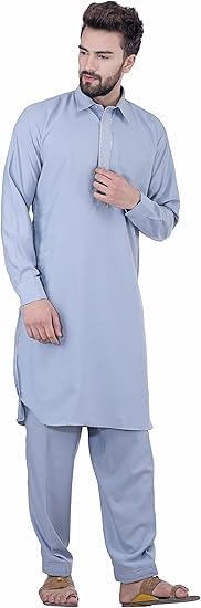 Men's Cotton Blend Pathani Kurta Salwar SET3