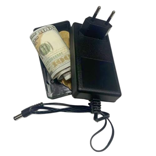 Tuxuseo Caja Oculta de Almacenamiento Secreta con Forma de Cargador de Portátil - Contenedores Seguros para Ocultar - Estuche para Viajes Protección Seguridad Camping Paquete Oficina Jardín Tarjetas