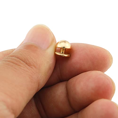 15X8Mm Dome Spikes And Stud Fmhxg 10 Sets 15X8Mm Gold Mushroom Rivets Stud With Screw Back, Round Head Screw-Back Spike For Clothing Shoes Leather Craft Belts Bags Accessories, Round Handbag Feet #TOP4