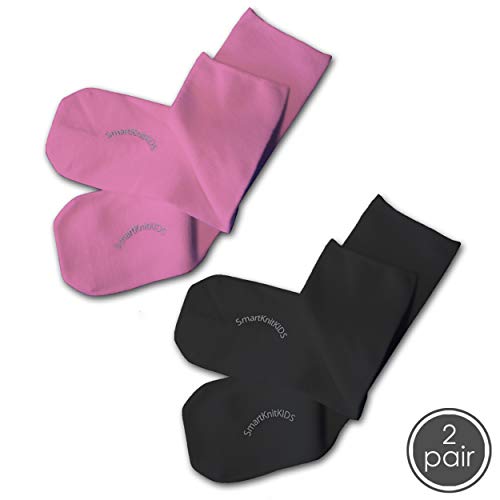 Sensory-Friendly Sensitivity Seamless Socks - 2 Pack (Pink & Black, 2X-Large)2