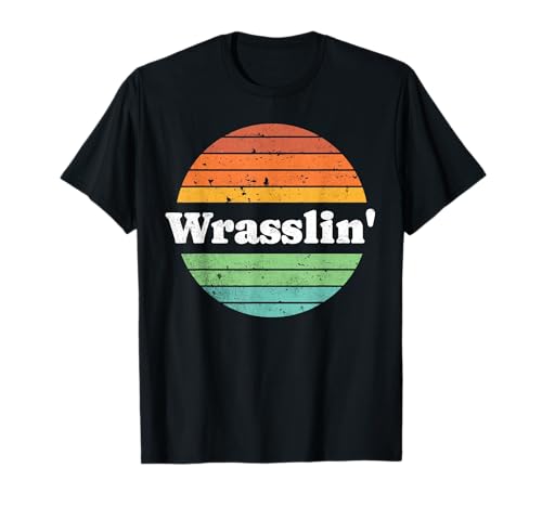 Retro Wrasslin' Funny Wrestling Lover Boys Mens 70s Style T-Shirt