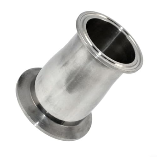 Reductor tri abrazadera 3" a 3.5" en acero 304 para tuberías sanitarias de bebidas 5