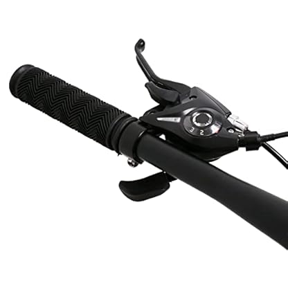 YQCXG Hybridfahrrad 26 Zoll 21-Gang-Federgabel aus Aluminiumlegierung, Fahrrad mit Doppelscheibenbremse, Mountainbike-Schutzbleche (grau) – Bild 5