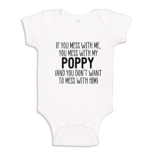 Don't Mess with My Poppy Baby Bodysuit One Piece or Toddler T-Shirt Funny Funny Poppy Grandpa Gift