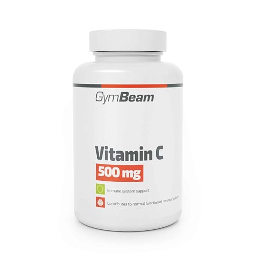 GymBeam Vitamin C (500 mg) - Ascorbinsäure-Kapseln für Immunsystem, Energieproduktion, Kollagen, Blutgefäße & Zellschutz, unterstützt Stoffwechsel, Knochen & Knorpel, 120 caps