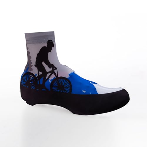 Cubiertas para zapatillas de ciclismo impermeables al viento, para bicicleta de carretera, XL amarillas miniatura 3