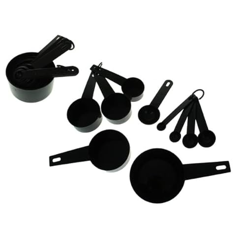 PARENCE.- Juego de 10 Tazas Medidoras / Juego de 10 Tazas y Cucharas Medidoras - Utensilios de Cocina para Medir Ingredientes Secos o Líquidos Cover