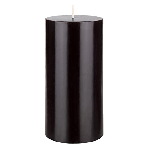 Mega Candles 1 pc Unscented Solid Black Pillar Candles, Hand Poured Premium Wax Candle 3 Inch x 6 Inch, Home Décor, Spas, Weddings, Celebrations, Party, Centerpieces, Holidays, Vigils, Prayers