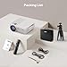Sunys Projector with WiFi and Bluetooth, Native 1080P Full HD, Portable Movie Projector Compatible with Android/iOS/HDMI/USB (Textured Grey)