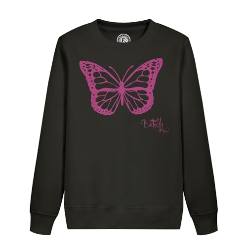 Sweatshirt enfant papillon rose pour illuminer les journées de votre fille