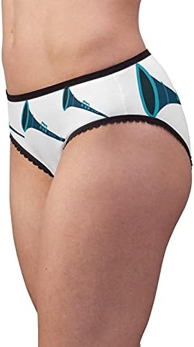 Blue Clarinet Panties, Blue Clarinet Underwear, Briefs, Cotton Briefs, Funny Underwear, Panties For Women