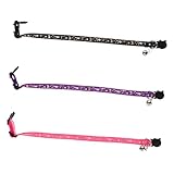 CIYODO 3個可能な猫用首輪 反射デザイン ベル付き 屋外アクティビティに適した装飾首輪 子猫にもフィット