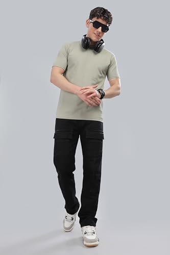 Image of SHODOX Men's Polycotton Solid Round Neck Regular Fit Tshirt (Pack of 1)