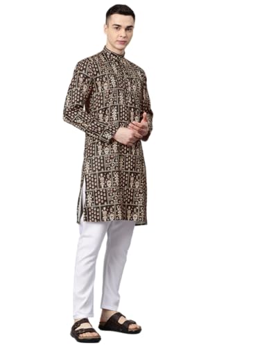 Image of Luxrio Kurta Set for Men Cotton Blend Kurta with Pyjama Set Ethnic Set