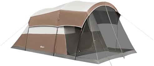 PORTAL 6/8/10 Person Camping Tent with Screen Porch, Family Tunnel Tent