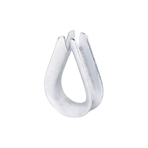 (Pack of 4 pcs) Wire Rope Thimble Galvanised Steel 12 mm Ø DIN 6899B Cable Wire Rope Thimbles Rigging Clamps (4) Cover